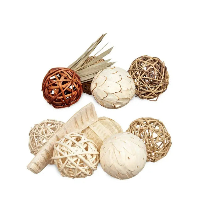 Комплект Декоративни Топки Gift Decor 6 6 Бял Кафяв 22 x 40