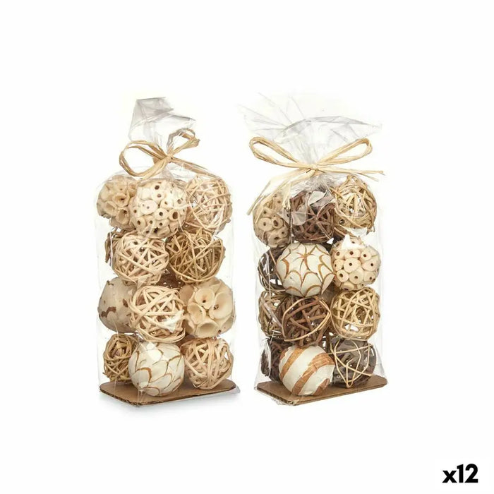 Комплект Декоративни Топки Gift Decor 9 9 Бял Кафяв 8 x 22