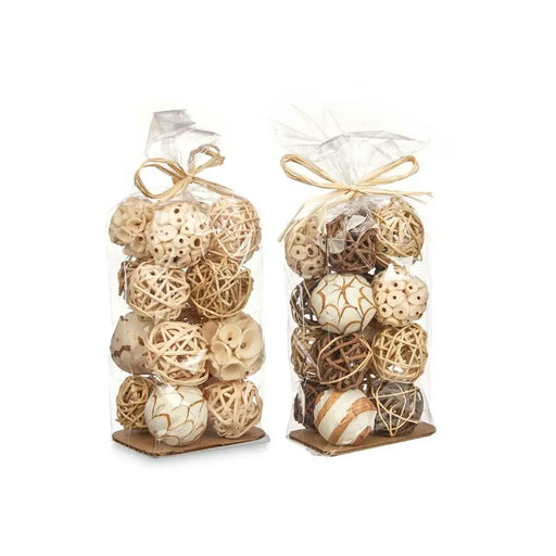 Комплект Декоративни Топки Gift Decor 9 9 Бял Кафяв 8 x 22