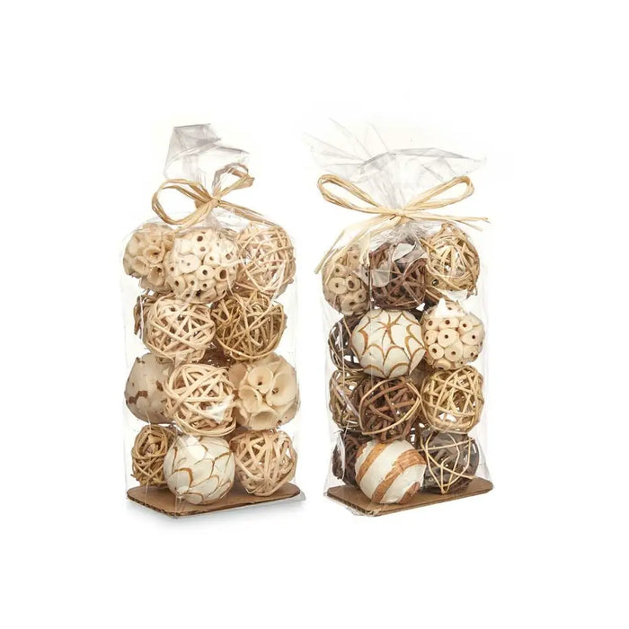 Комплект Декоративни Топки Gift Decor 9 9 Бял Кафяв 8 x 22