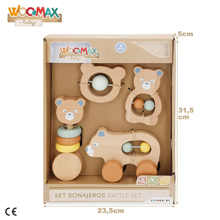 Комплект дрънкалки Woomax 13,5 X 9,5 X 4,5 CM (4 броя)