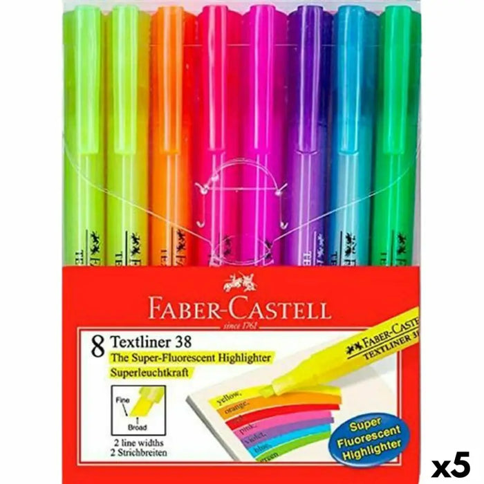 Комплект Флуоресцентни Маркери Faber-Castell Textliner 38 5