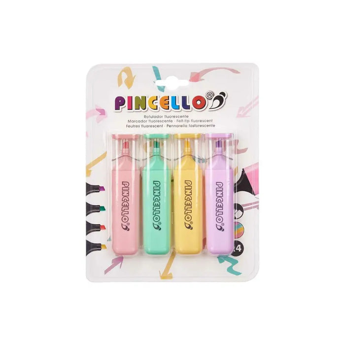 Комплект Флуоресцентни Маркери Pincello Жълт Многоцветен
