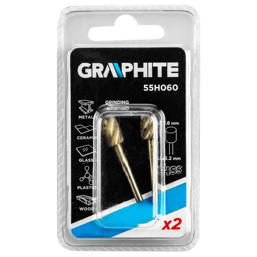 КОМПЛЕКТ ФРЕЗЕРИ 3.2X7.8 MM 2 БРОЯ GRAPHITE 55H060