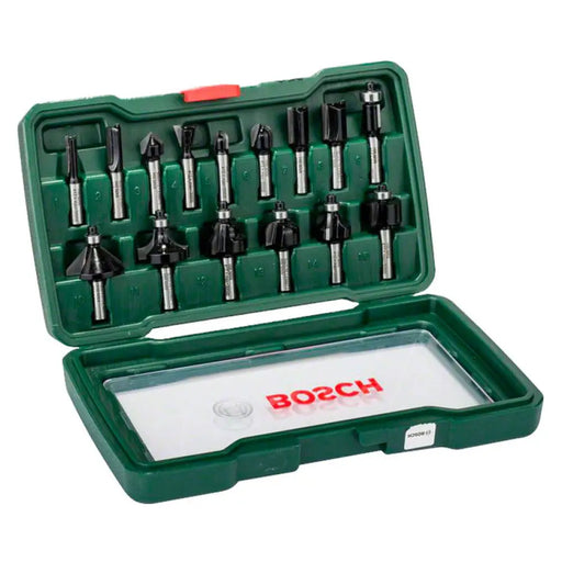 КОМПЛЕКТ ФРЕЗЕРИ ЗА ОБЕРФРЕЗА 15 БР. BOSCH