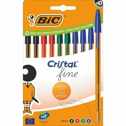 Комплект Химикали Bic Bic Cristal Fine 516356 Зелен