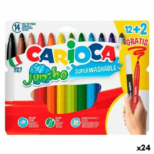 Комплект Химикали с Филц Carioca JUMBO Многоцветен 12 Части