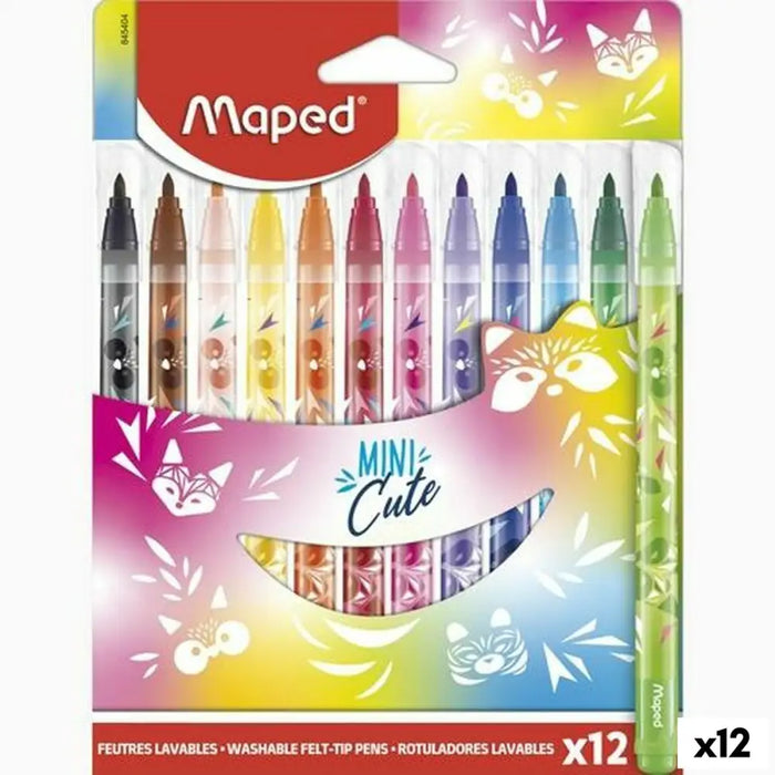 Комплект Химикали с Филц Maped Mini Cute Многоцветен 12