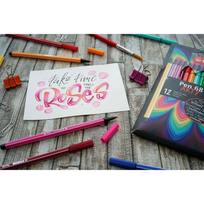 Комплект Химикали с Филц Stabilo Pen 68 ARTY 12 Части
