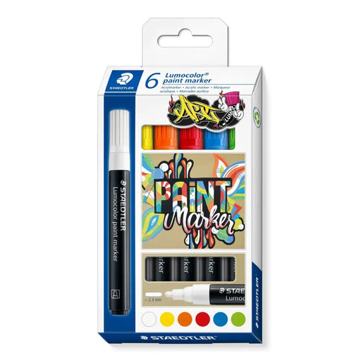 Комплект Химикали с Филц Staedtler Lumocolor 349 6 Части