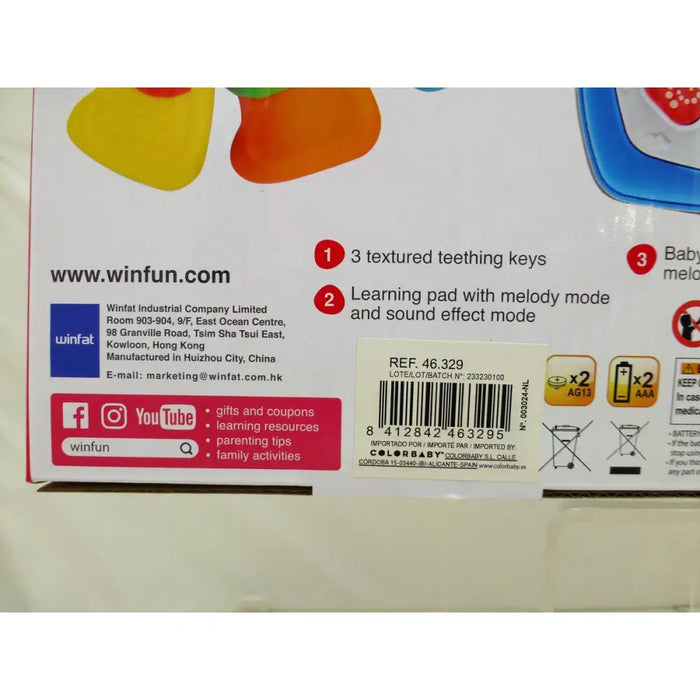 Комплект Играчки за Бебета Winfun 3 Части 13 x 18,5 x 2,5