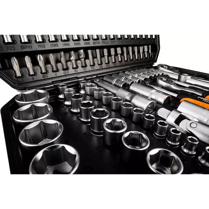 КОМПЛЕКТ ИНСТРУМЕНТИ 110 ЧАСТИ 1/2’’И 1/4’’ NEO 10-211