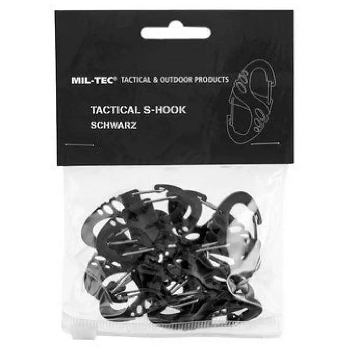 Комплект карабини Mil-Tec S-Hook - черен