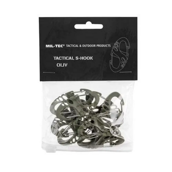 Комплект карабини Mil-Tec S-Hook - зелен