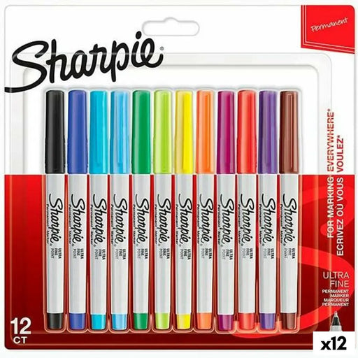 Комплект Химикали с Филц Sharpie Многоцветен 12 Части 0,5