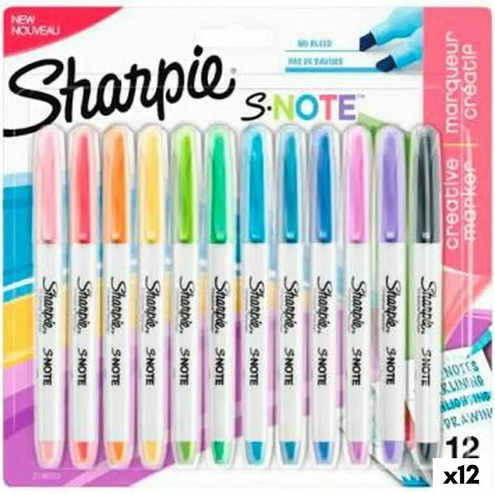 Комплект Химикали с Филц Sharpie S-Note Многоцветен 12