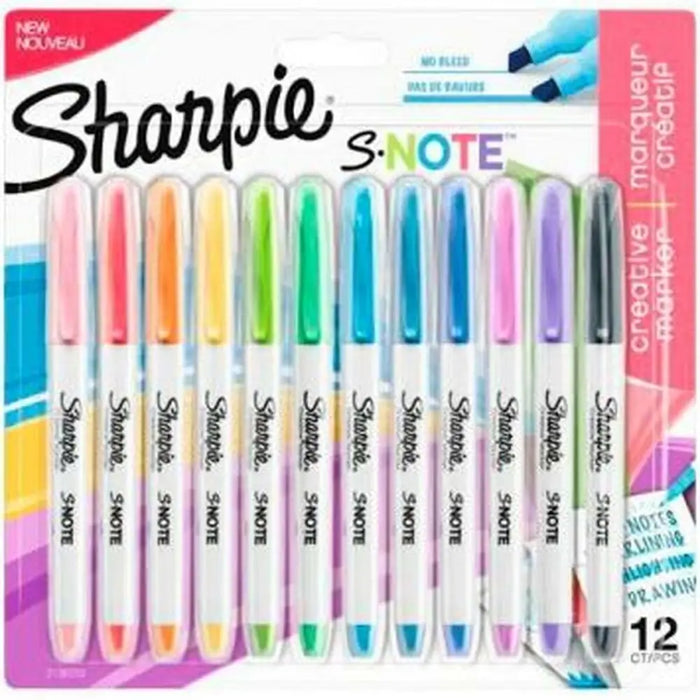 Комплект Химикали с Филц Sharpie S-Note Многоцветен 12