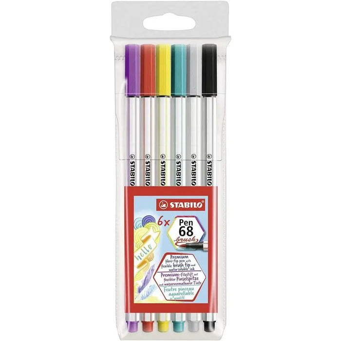 Комплект Химикали с Филц Stabilo Pen 68 Brush Многоцветен