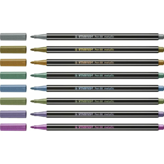 Комплект Химикали с Филц Stabilo Pen 68 Metallic 8 Части