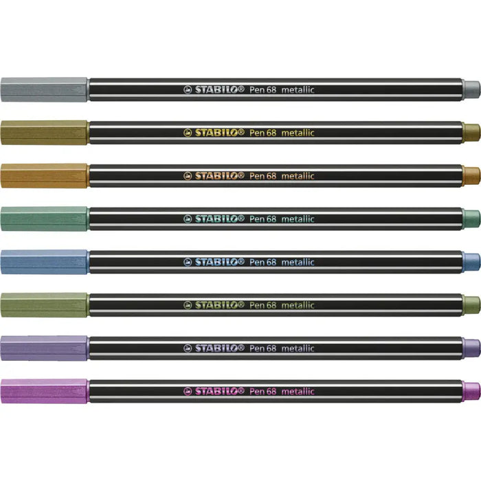 Комплект Химикали с Филц Stabilo Pen 68 metallic 8 Части