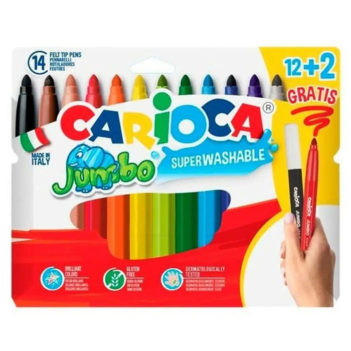 Комплект Химикали с Филц Carioca JUMBO Многоцветен 12 Части