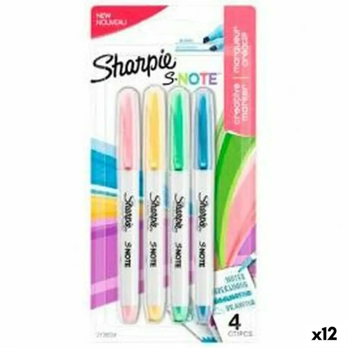 Комплект Химикали с Филц Sharpie S-Note Многоцветен 4 Части