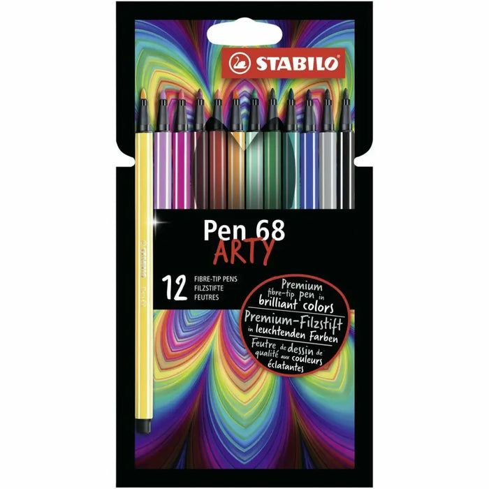Комплект Химикали с Филц Stabilo Pen 68 ARTY 12 Части