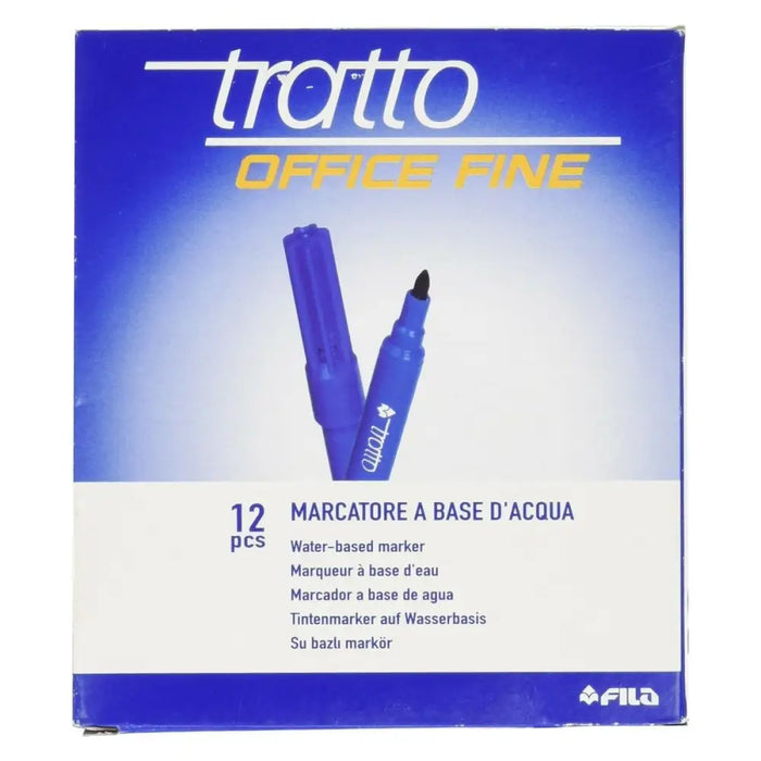 Комплект Химикали с Филц Tratto Office Fine Син (10 броя)