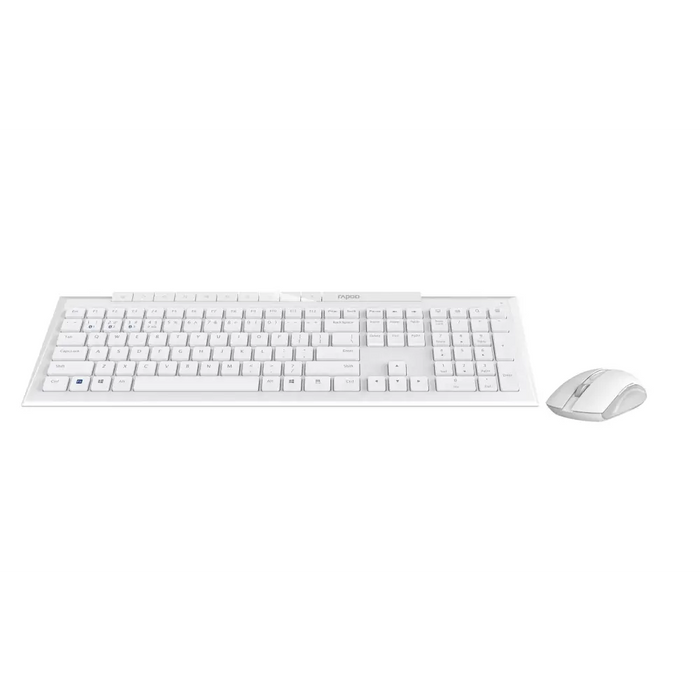 Комплект клавиатура и мишка RAPOO 8210M Multi mode Бял
