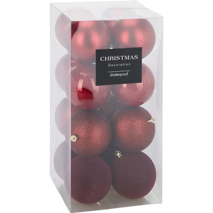 КОМПЛЕКТ КОЛЕДНИ ТОПКИ 8CM 16БР Т. ЧЕРВЕН CAN310250