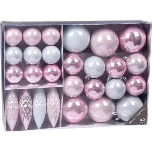 КОМПЛЕКТ КОЛЕДНА ДЕКОРАЦИЯ И ТОПКИ 31БР HOME & STYLING