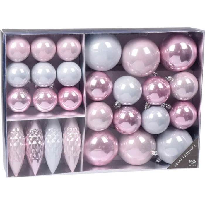 КОМПЛЕКТ КОЛЕДНА ДЕКОРАЦИЯ И ТОПКИ 31БР HOME & STYLING