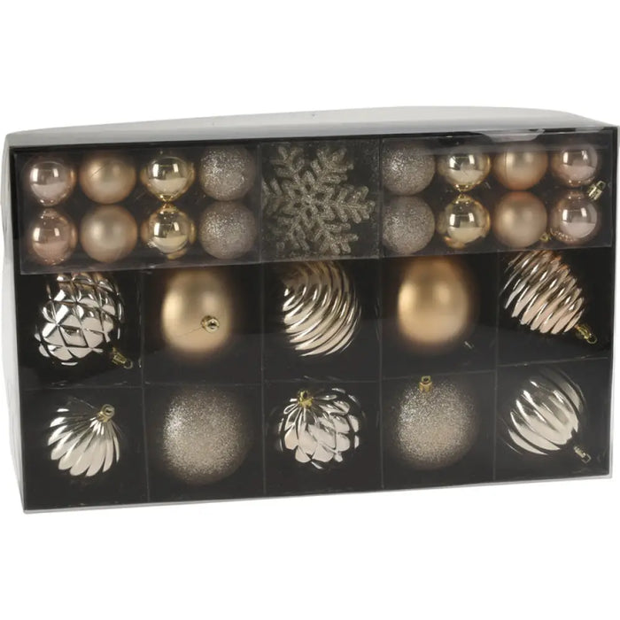 КОМПЛЕКТ КОЛЕДНА ДЕКОРАЦИЯ И ТОПКИ 50БР HOME & STYLING
