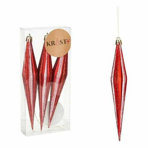 Комплект Коледни Декорации Krist+ 00905 00905 Червен PVC