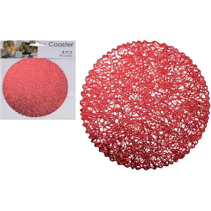 КОМПЛЕКТ КОЛЕДНИ ПОДЛОЖКИ ЗА ЧАШИ 12.7CM 4БР CY2650100