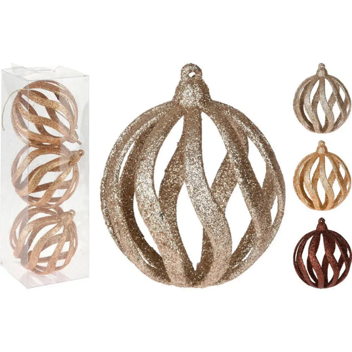 КОМПЛЕКТ КОЛЕДНИ ТОПКИ 3БР 8CM H & S COLLECTION AWR100720