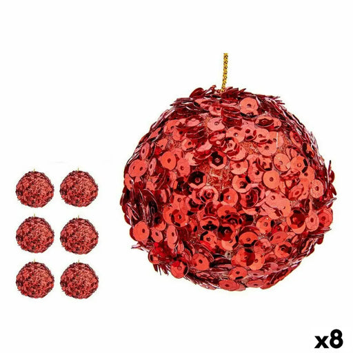 Комплект Коледни Топки Krist+ 79545 79545 Червен Пластмаса