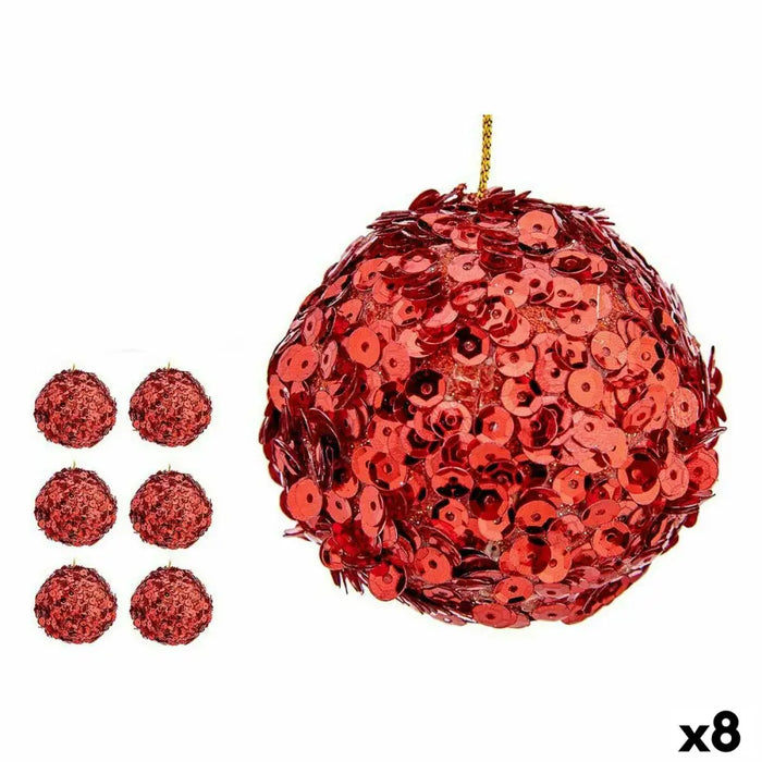 Комплект Коледни Топки Krist+ 79545 79545 Червен Пластмаса
