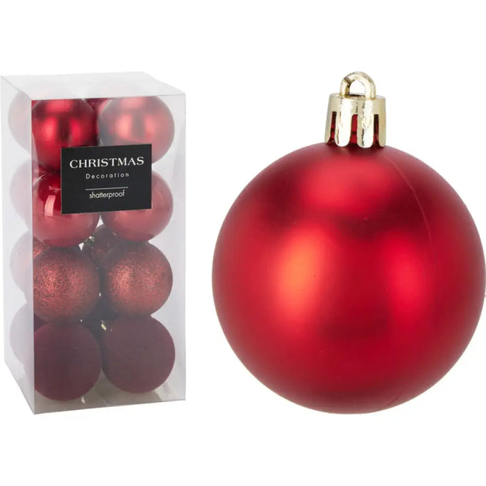 КОМПЛЕКТ КОЛЕДНИ ТОПКИ 6CM 16БР Т.ЧЕРВЕН CAN310150
