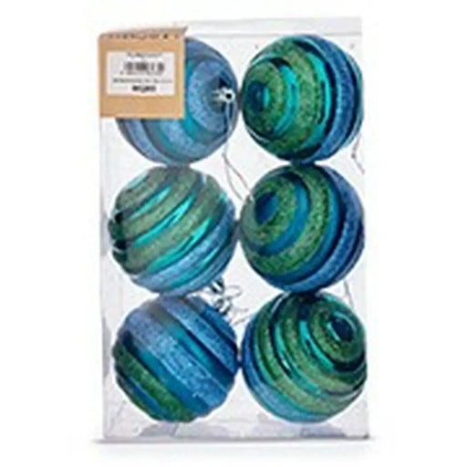 Комплект Коледни Топки Krist+ 00887 00887 Син Зелен PVC Ø 8