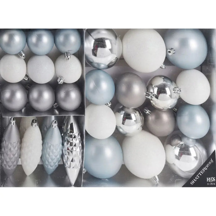 КОМПЛЕКТ КОЛЕДНА ДЕКОРАЦИЯ И ТОПКИ 31БР HOME & STYLING