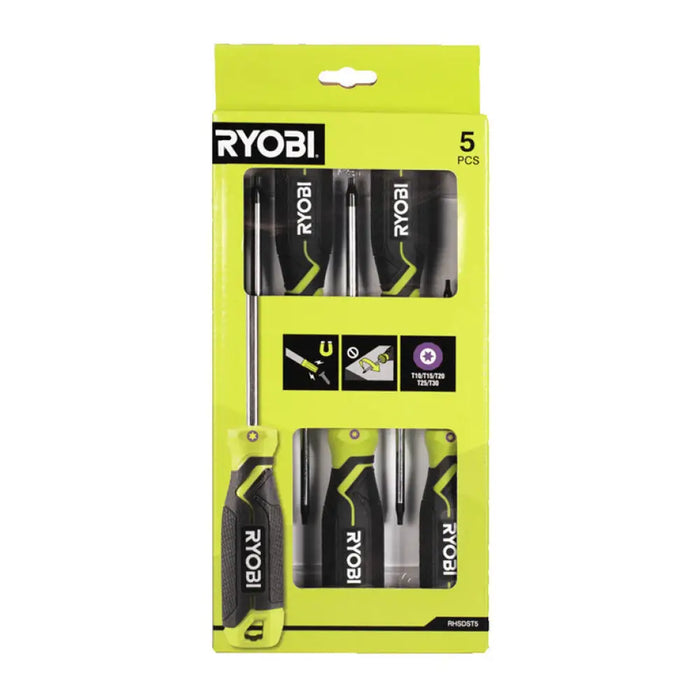 КОМПЛЕКТ МАГНИТНИ ОТВЕРТКИ 5 БРОЯ TORX RYOBI RHSDST5