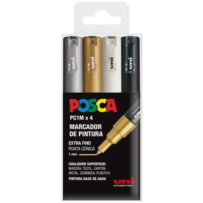 Комплект Маркери POSCA PC-1M BWSG Многоцветен