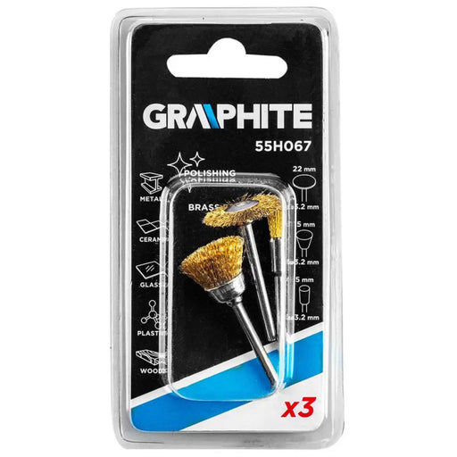 КОМПЛЕКТ МЕДНИ ТЕЛЕНИ ЧЕТКИ 3 БРОЯ GRAPHITE 55H067
