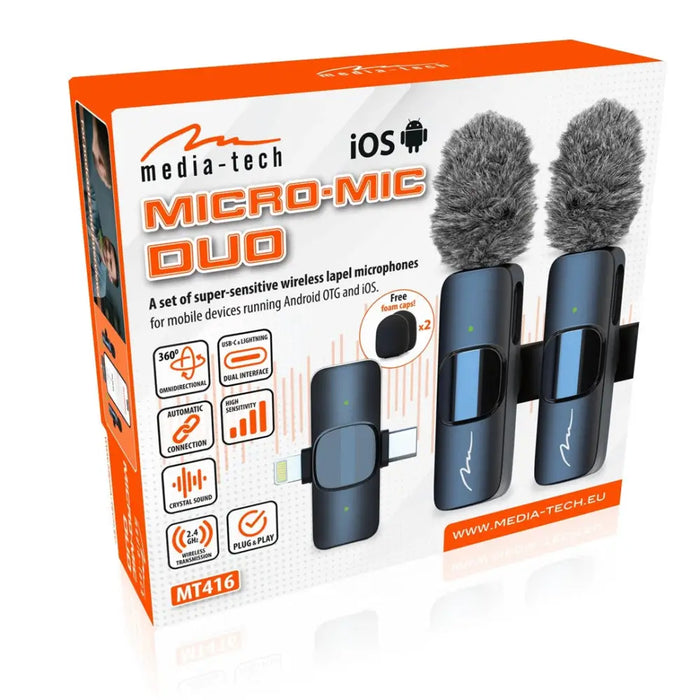 Комплект микрофони Lavalier Micro-Mic Duo MT416