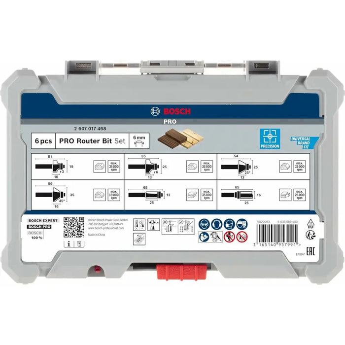 Комплект многофункционални фрези BOSCH 6 mm 6 Части