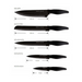 Комплект ножове Smile SNS-6 от 6 части черен