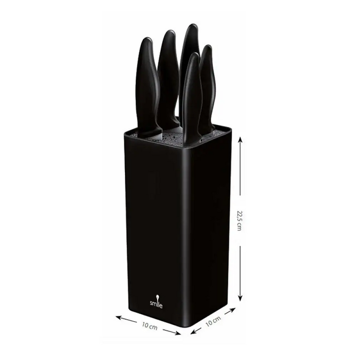 Комплект ножове Smile SNS-6 от 6 части черен