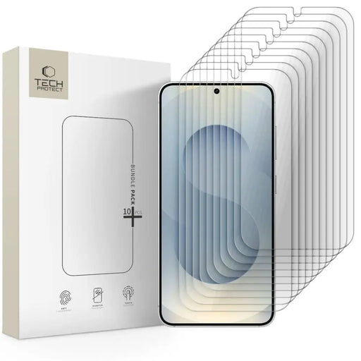 Комплект от 10 закалени стъкла CLEAR Tech-Protect