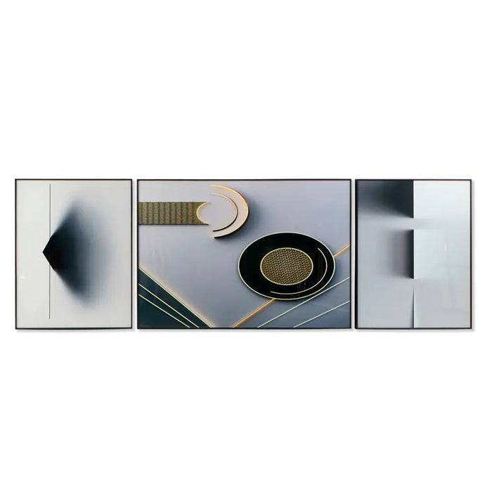 Комплект от 3 снимки DKD Home Decor Алуминий Дървен MDF 240